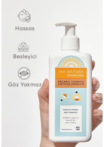 Organik Bebek Şampuanı Aloe Vera ve Rezene Özlü 350 ML