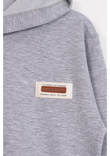 Kapüşonlu Kargo Cepli Gri Melanj Renk Erkek Çocuk Eşofman Takım fiyatları