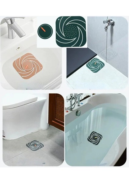 Yeşil Renk Delikli Silikon Kötü Koku Önleyici Banyo Mutfak Lavabo Koku Önleyici Sızdırmaz Ped modelleri