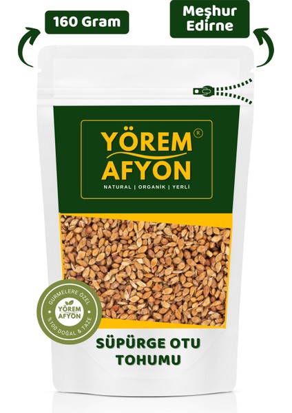 Yörem Afyon Meşhur Edirne Yerli Mahsul Süpürge Otu Tohumu, Çalımsı Funda, Püren | 160GR.