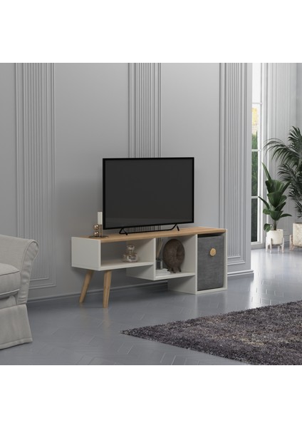Güne Plus Tv Standı Beyaz Meşe