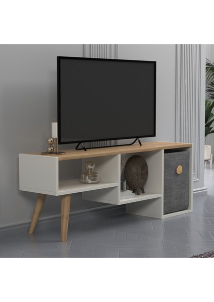 Güne Plus Tv Standı Beyaz Meşe