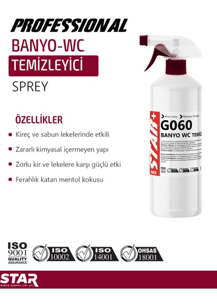 3'ü 1 Arada Güç: Leke Çıkarıcı, Yağ ve Kir Sökücü, Banyo & Wc Temizleyici