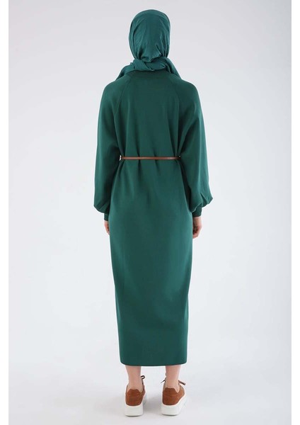 Zümrüt-Kemerli Ince Triko Elbise fırsatları