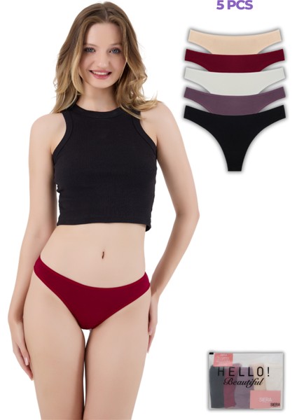 Kadın Brazilian Tanga Külot 5'li Set