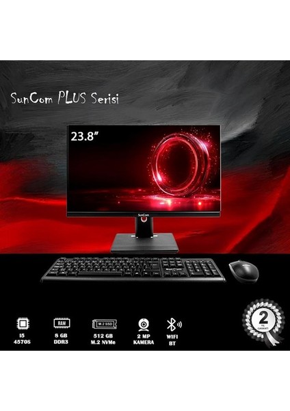 <![cdata[suncom 23.8" Plus 4G-P03 Core I5 4570S 8gb Ram- 512GB Ssd- O/b Hd Fdos]]>