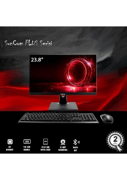 23.8" Plus 6G-P02 Core I5 6500T 16GB Ram- 512GB Ssd- O/b Hd Fdos