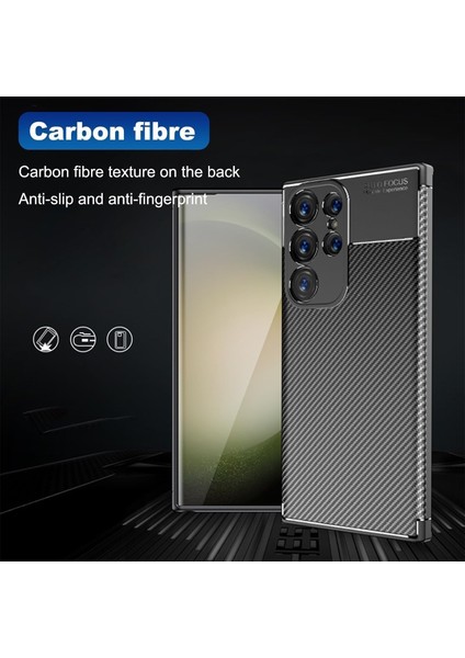 Samsung Galaxy S25 Ultra Kılıf Kamera Çıkıntılı Karbon Desenli Renk Atmaz Koruyucu Negro Kapak modelleri