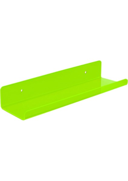 Transparan Neon Yeşil Duvar Raf (40 cm x 10 cm )