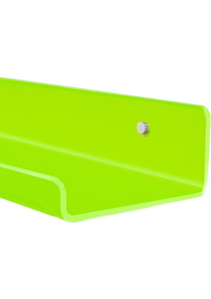 Transparan Neon Yeşil Duvar Raf (40 cm x 10 cm )