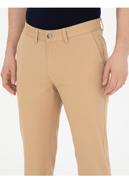 Erkek Camel Regular Fit Kanvas Pantolon 50291520-VR015