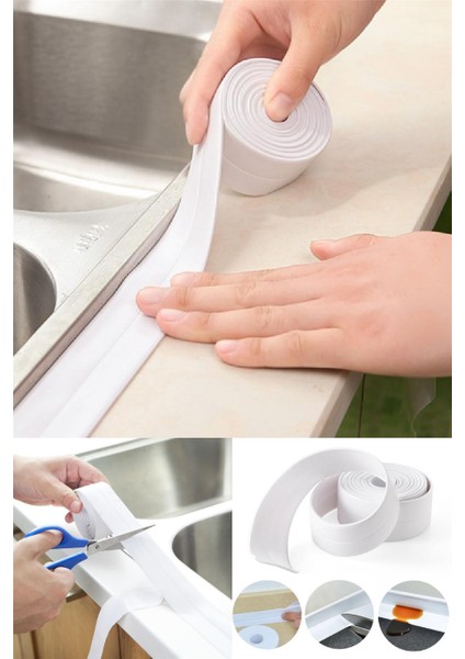 3ADET Su Sızdırmaz Geçirmez Bant Lavabo Küvet Kenar Bandı