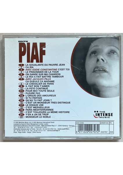 Edith Piaf – La Goualante Du Pauvre Jean CD