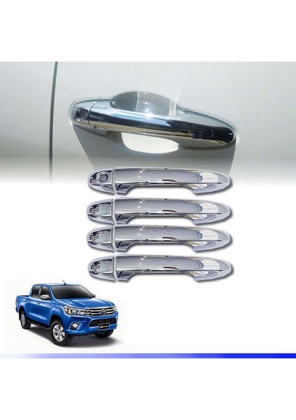 Toyota Hilux Uyumlu 2016 Sonrası Kapı Kolu Abs(Plastik) Krom