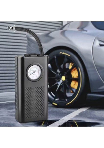 Lastik Şişirme Makinesi Type-C Şarjlı Elektrikli Hava Kompresörü Motosiklet-Bisiklet-Araç