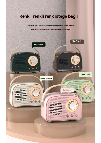 Yaratıcı Bluetooth Hoparlör Mini Taşınabilir Takılabilir Kart Radyo (Yurt Dışından)
