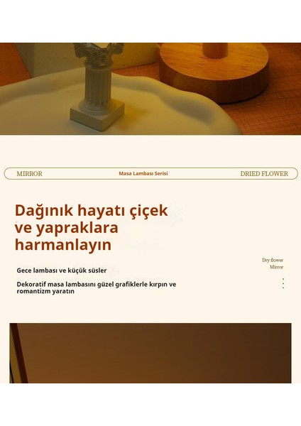 Çin Tarzı Dıy Gece Lambası Noel Hediyeleri Çiçeklerle Dolu-1 (Yurt Dışından)