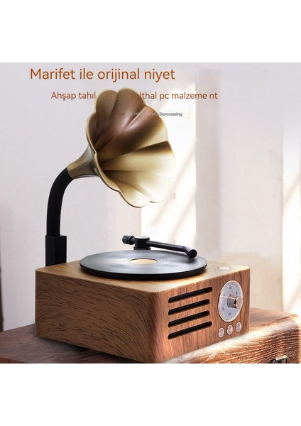 Retro Bluetooth Ses Gramofon Masa Dekorasyonu (Yurt Dışından)