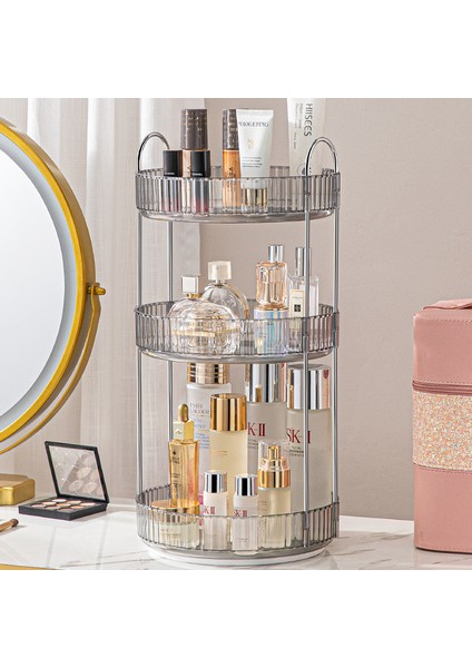 Yüksek Son Üç Katlı Kozmetik Depo Kutusu - Tuvalet Odası Özgür Dönüştürebilir Depo Kutusu (Yurt Dışından)