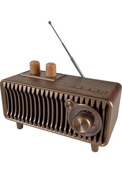 Retro Wood Grain Bluetooth Konuştuğu Radyo (Yurt Dışından)