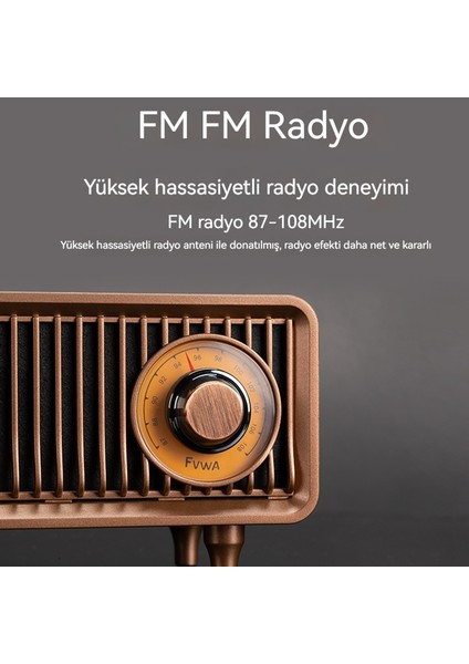 Retro Bluetooth Hoparlör Subwoofer Radyo (Yurt Dışından) fiyatları
