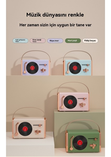 Yaratıcı Mini Retro Bluetooth Hoparlör Eklenti Kartı U Disk (Yurt Dışından)