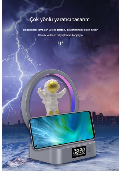 Manyetik Levitasyon Bluetooth Ses Saati Üst Düzey ve Şıktır (Yurt Dışından)