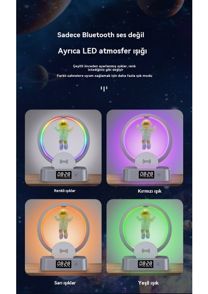 Manyetik Levitasyon Bluetooth Ses Saati Üst Düzey ve Şıktır (Yurt Dışından)