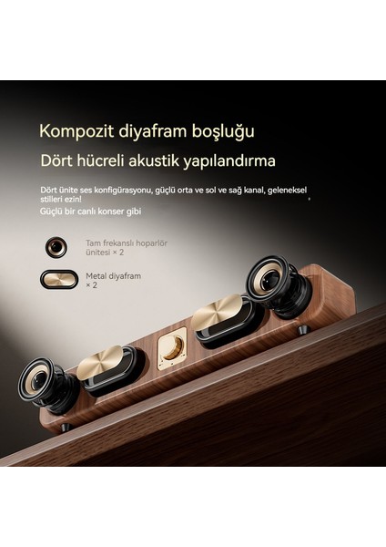 Özel Model Ahşap Tahıl Retro Bluetooth Ses (Yurt Dışından)