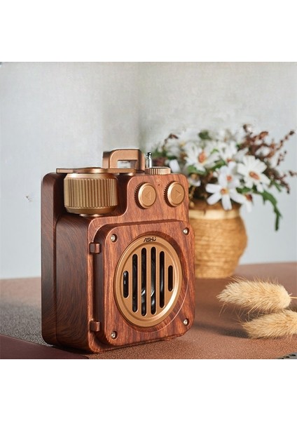 Retro Bluetooth Hoparlör Taşınabilir Radyo (Yurt Dışından)