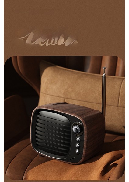 Retro Bluetooth Hoparlör Kablosuz Takılabilir Kartlı Radyo (Yurt Dışından)