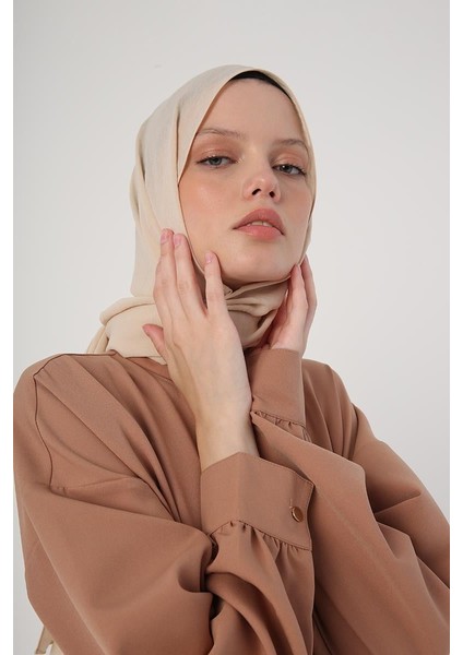 Toprak-Kemerli Yanları Oval Yırtmaçlı Elbise indirimleri