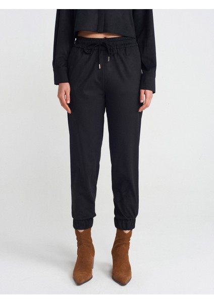 Manşetli Jogger Süet Pantolon modelleri