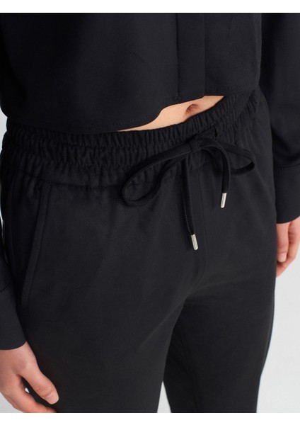 Manşetli Jogger Süet Pantolon fırsatları