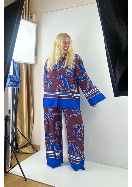 Özel Baskılı Gömlek Pantolon Takım