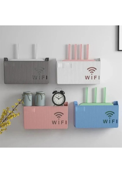 Siyah Pleksi Wifi Kutusu Duvar Asılabilir Sigorta ve Modem Saklama Kutusu 25X15X6 cm