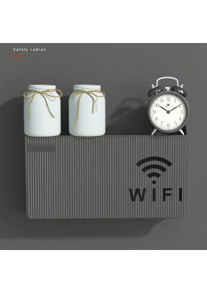 Siyah Pleksi Wifi Kutusu Duvar Asılabilir Sigorta ve Modem Saklama Kutusu 25X15X6 cm