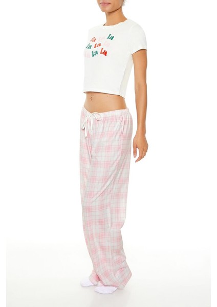 Baskılı Tişört ve Alt Pijama Takımı