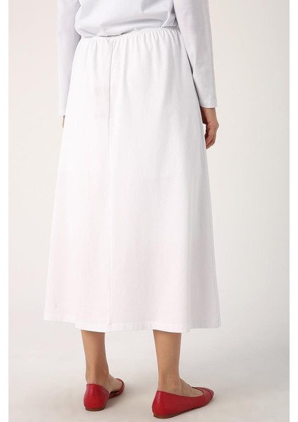 Beyaz-Uzun Penye Etek Astar fırsatları