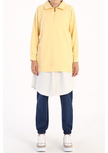 Ekru-Içlik Pamuklu Gömlek Etek fiyatları