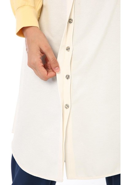 Ekru-Içlik Pamuklu Gömlek Etek fırsatları