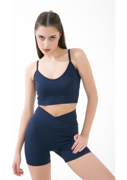 Kadın Spor Tayt Crop Takım Kısa indirimleri