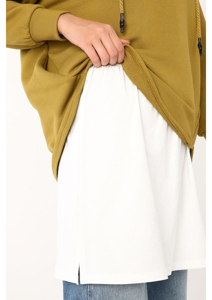 Ekru-Pamuklu Penye Içlik Etek