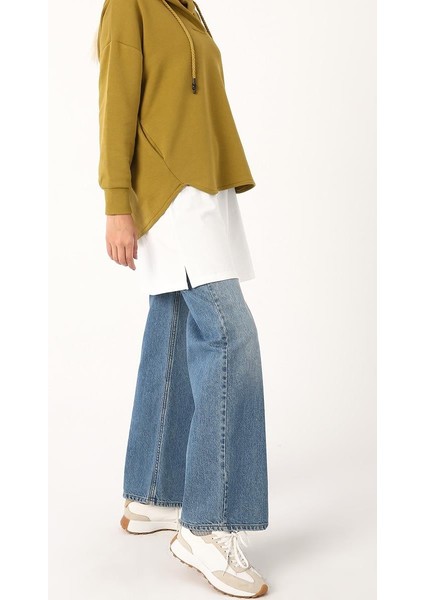 Ekru-Pamuklu Penye Içlik Etek fırsatları