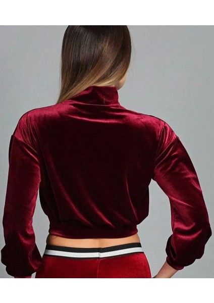 Balıkçı Yaka Crop Kadife Bluz fiyatları