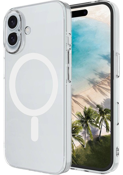 Apple iPhone 16 Plus Kılıf Ultra İnce Sert PC Magsafe Uyumlu Açık Porto Kapak