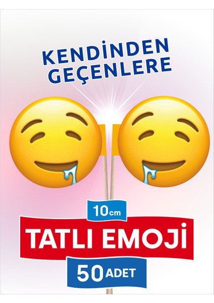 Canı Tatlı Çeken Emojili Tatlı Bayrak Kürdan fiyatları