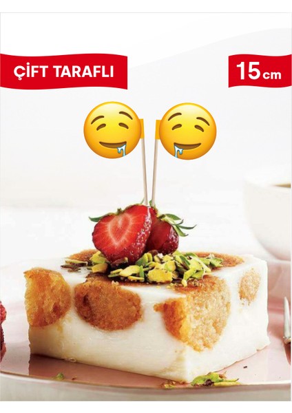 Canı Tatlı Çeken Emojili Tatlı Bayrak Kürdan fırsatları