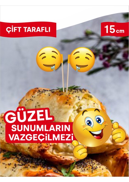 Canı Tatlı Çeken Emojili Tatlı Bayrak Kürdan indirimleri