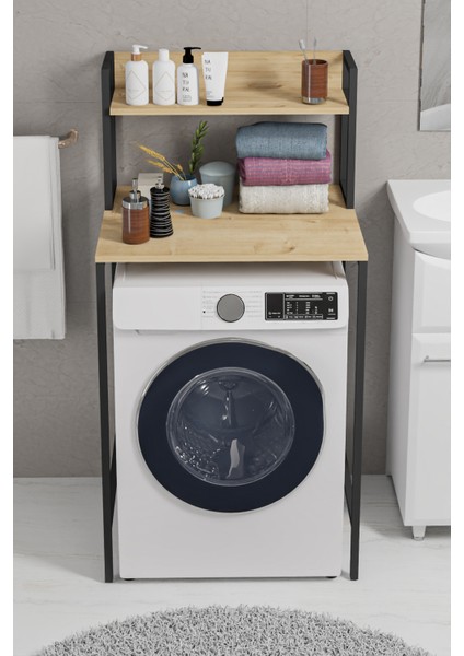 Ludlow Çamaşır Makinesi Üstü Düzenleyici Banyo Rafı Banyo Organizer Raflı Çamaşır Makinası Düzenleyici LU03-SM fiyatları